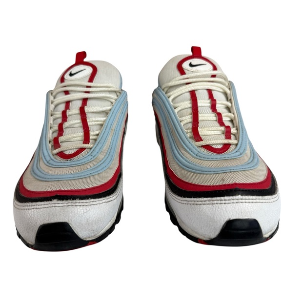 Nike Air Max 97 White Red Light Blue Running Sneakers Men’s Size 11 - Picture 6 of 15